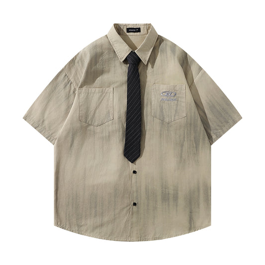 𝕃oose 𝔽it ☞𝟤𝟢𝟤𝟧 ☜領帶系列扎染風休閒襯衫JD-2