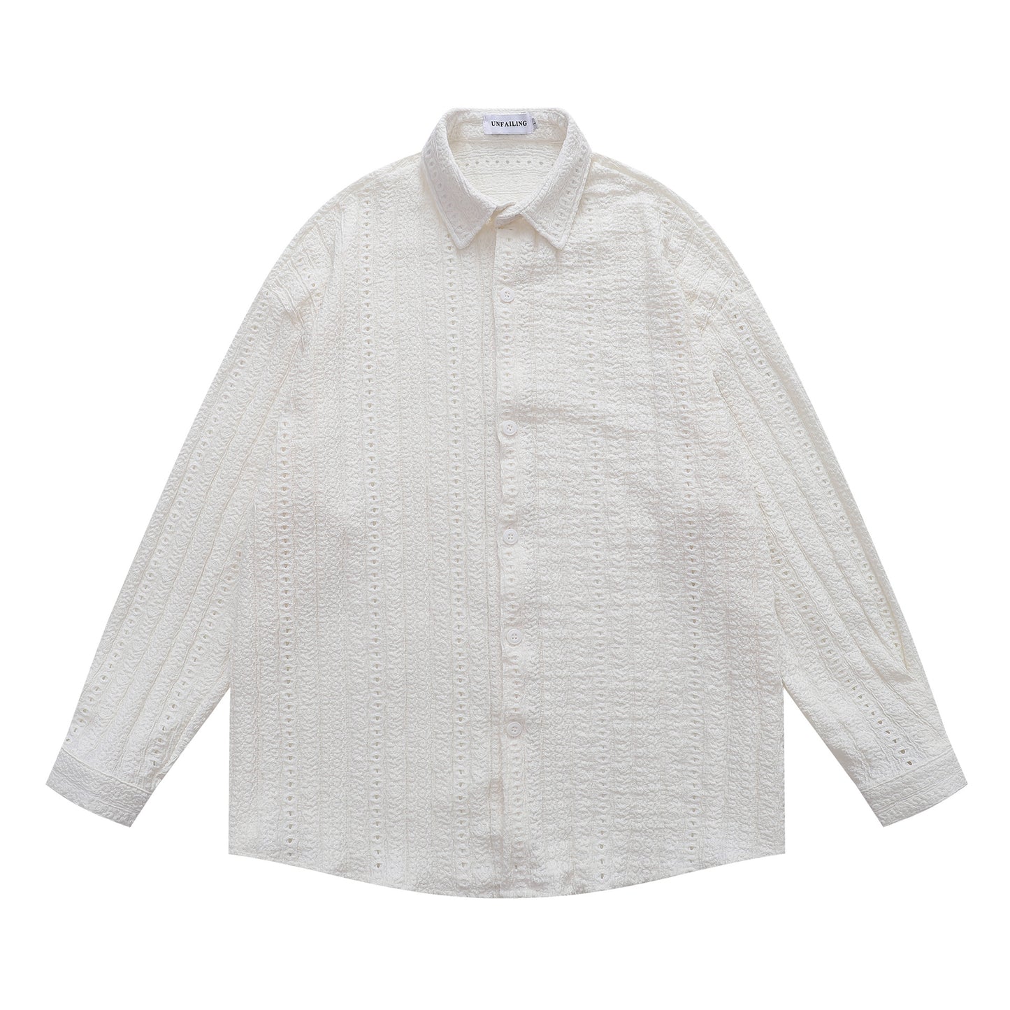 𝔼mbro 𝕊hirt𒉽2025秋冬卡通簍空條紋襯衫外套Y-91