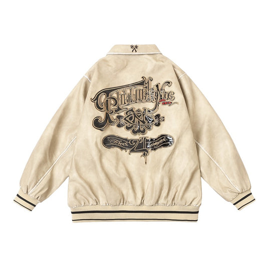 𝔽𝕦𝕤𝕚𝕠𝕟 𝔽𝕠𝕔𝕦𝕤 -ᴄʜɪᴄᴀɴᴏ♠︎悍匪♠︎ 西海岸奇卡諾Chicano悍匪萬針刺绣夾棉皮衣外套 MF21S