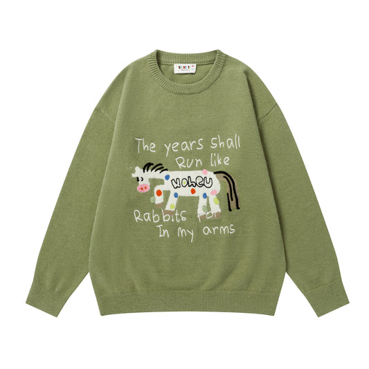 ⓀⓃⒾⓉ𒉽2025秋冬慵懶小馬百搭針織 Y-13