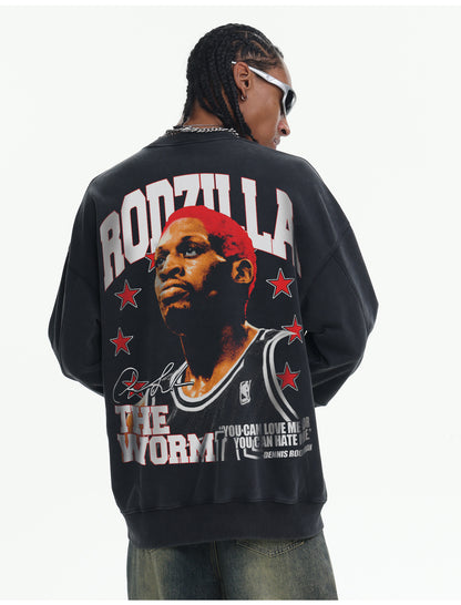 ♛𝔽𝕦𝕤𝕚𝕠𝕟 𝔽𝕠𝕔𝕦𝕤 ♛410G重磅水洗美式復古運動風圓領厚T  GH-43