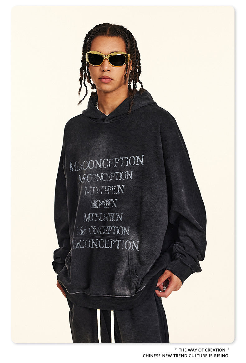 ♛𝔽𝕦𝕤𝕚𝕠𝕟 𝔽𝕠𝕔𝕦𝕤 ♛2025秋冬高磅復古水洗印花帽T 524