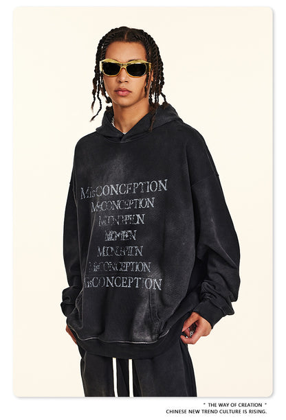 ♛𝔽𝕦𝕤𝕚𝕠𝕟 𝔽𝕠𝕔𝕦𝕤 ♛2025秋冬高磅復古水洗印花帽T 524