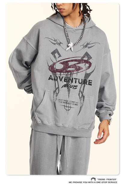 ♛𝔽𝕦𝕤𝕚𝕠𝕟 𝔽𝕠𝕔𝕦𝕤 ♛2025秋冬高磅復古水洗印花帽T B-88