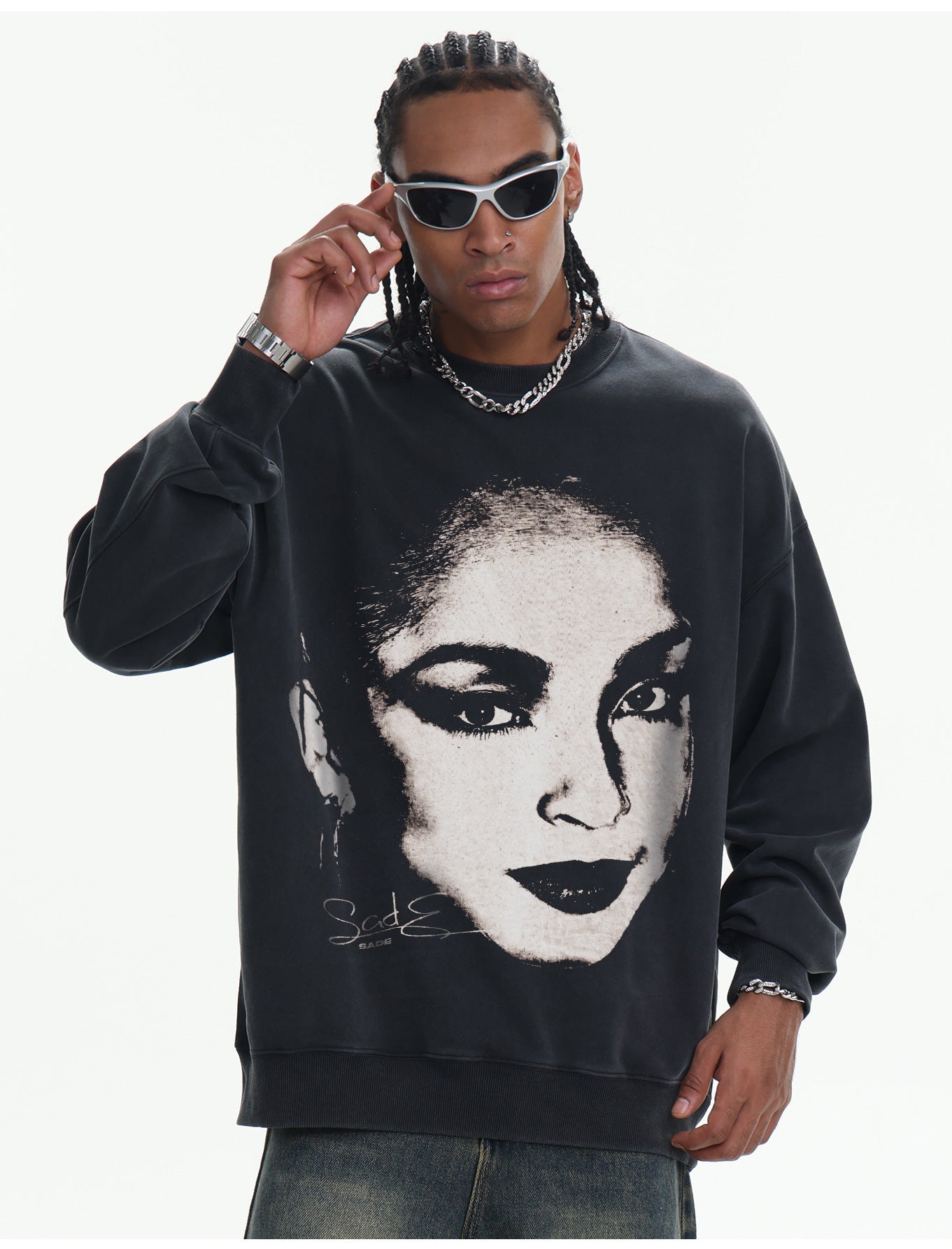 ♛𝔽𝕦𝕤𝕚𝕠𝕟 𝔽𝕠𝕔𝕦𝕤 ♛410G重磅水洗美式復古圓領厚T  GH-77