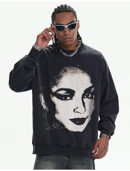 ♛𝔽𝕦𝕤𝕚𝕠𝕟 𝔽𝕠𝕔𝕦𝕤 ♛410G重磅水洗美式復古圓領厚T  GH-77