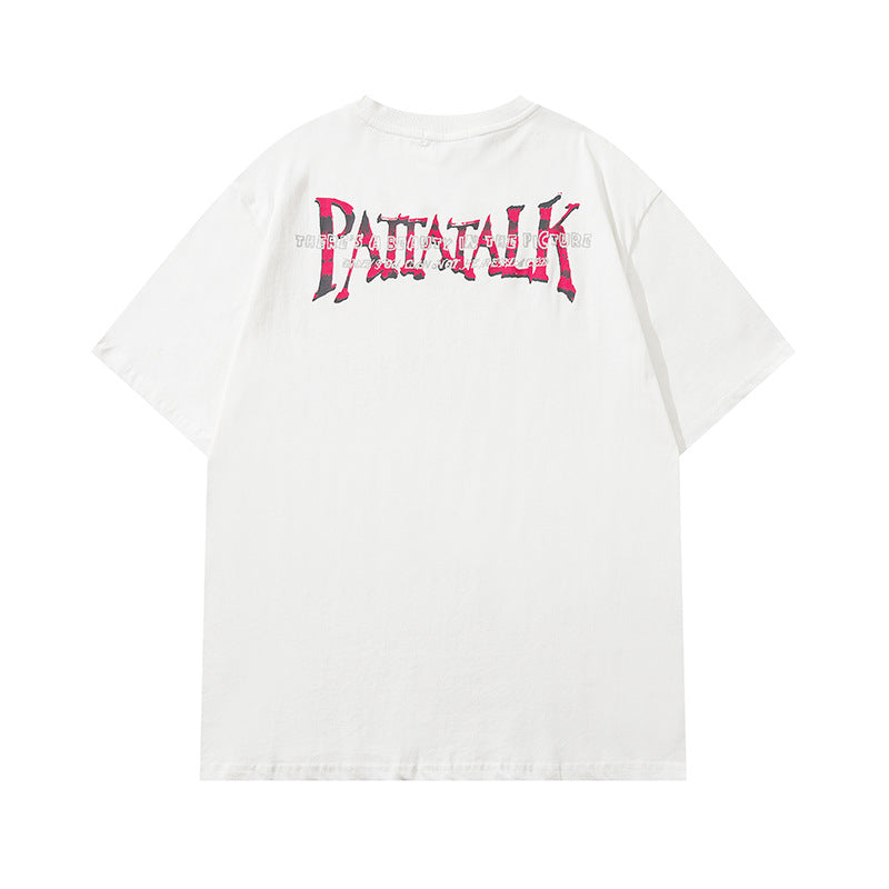 𝕃oose 𝔽it ☞𝟤𝟢𝟤𝟧 ☜美式復古人物印花圓領寬版上衣P-8