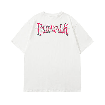 𝕃oose 𝔽it ☞𝟤𝟢𝟤𝟧 ☜美式復古人物印花圓領寬版上衣P-8