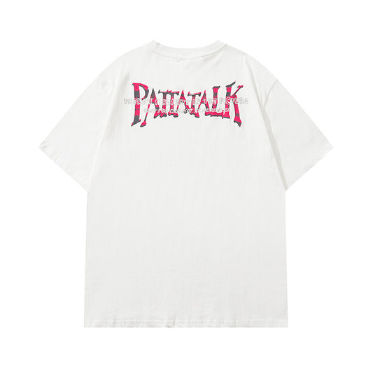 𝕃oose 𝔽it ☞𝟤𝟢𝟤𝟧 ☜美式復古人物印花圓領寬版上衣P-8