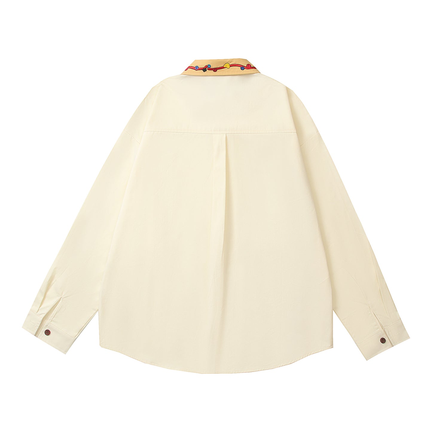 𝔼mbro 𝕊hirt𒉽2025秋冬可愛動物刺繡寬鬆襯衫外套HL-09