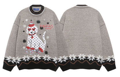 ⓀⓃⒾⓉ𒉽2025秋冬可愛小狗風格圓領針織 K-65