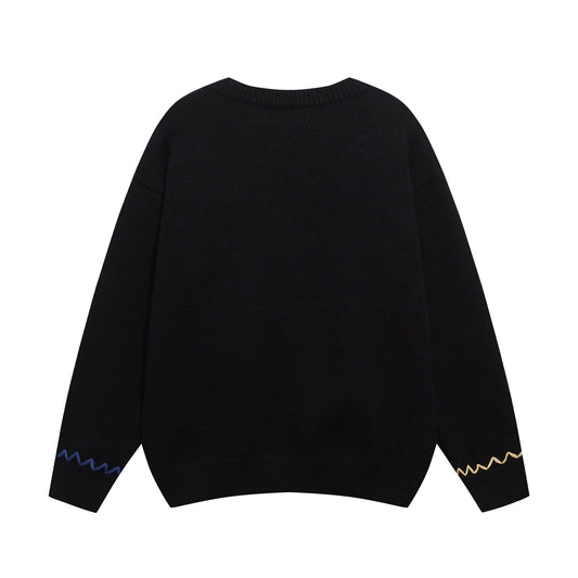 ⓀⓃⒾⓉ𒉽2025秋冬小熊刺繡圓領針織外套 K-98