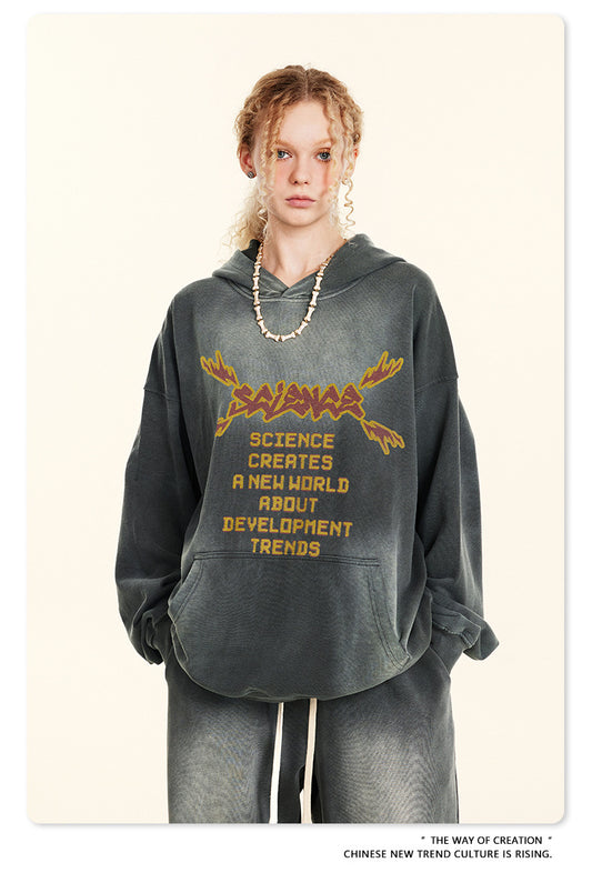 ♛𝔽𝕦𝕤𝕚𝕠𝕟 𝔽𝕠𝕔𝕦𝕤 ♛2025秋冬高磅復古水洗印花帽T 517