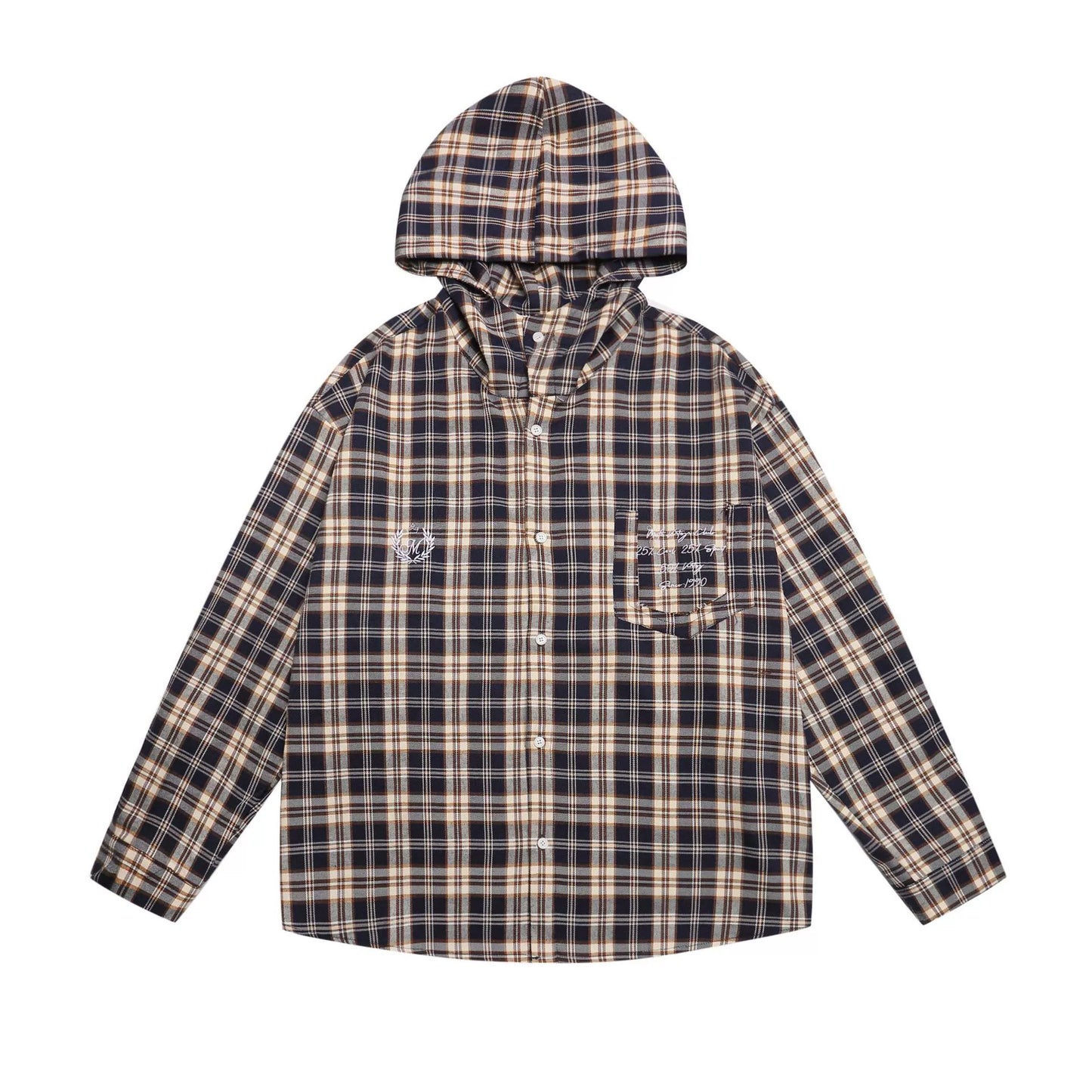 𝔼mbro 𝕊hirt𒉽2025秋冬字母刺繡連帽襯衫MC-7