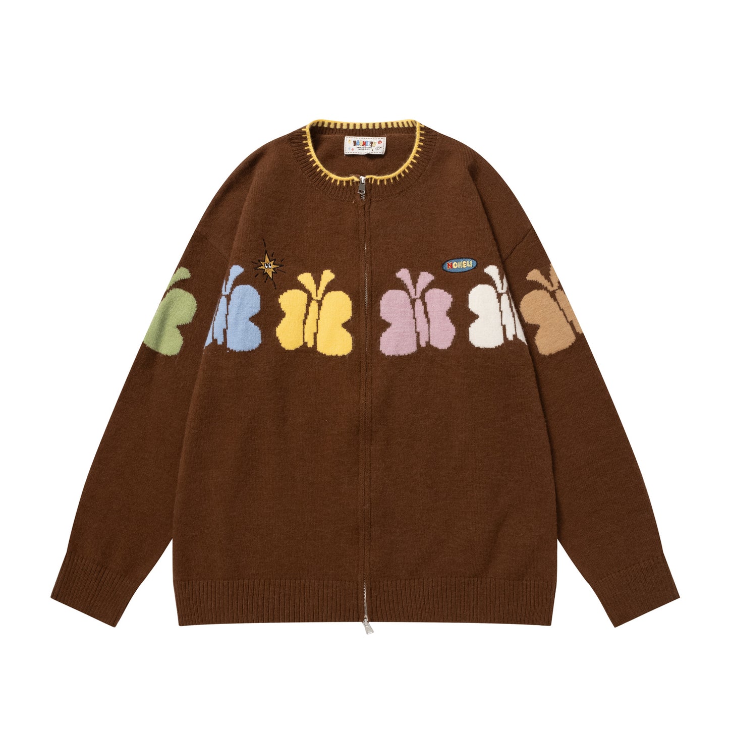 ⓀⓃⒾⓉ𒉽2025秋冬蝴蝶圖案百搭針織外套 Y-08