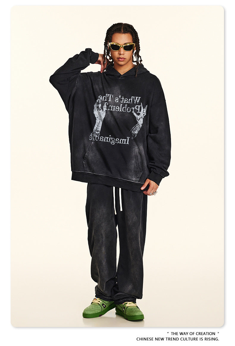 ♛𝔽𝕦𝕤𝕚𝕠𝕟 𝔽𝕠𝕔𝕦𝕤 ♛2025秋冬高磅復古水洗印花帽T 555