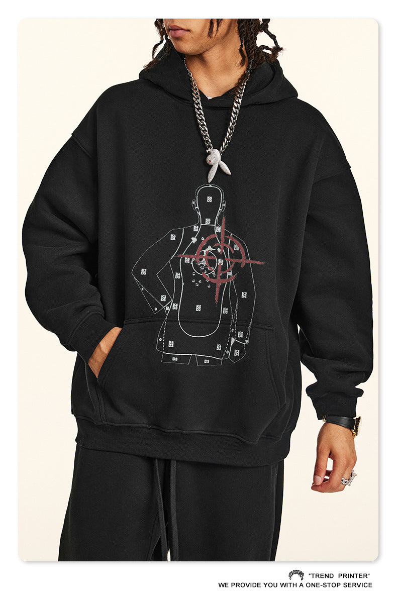 ♛𝔽𝕦𝕤𝕚𝕠𝕟 𝔽𝕠𝕔𝕦𝕤 ♛2025秋冬重磅復古水洗印花帽T B-35