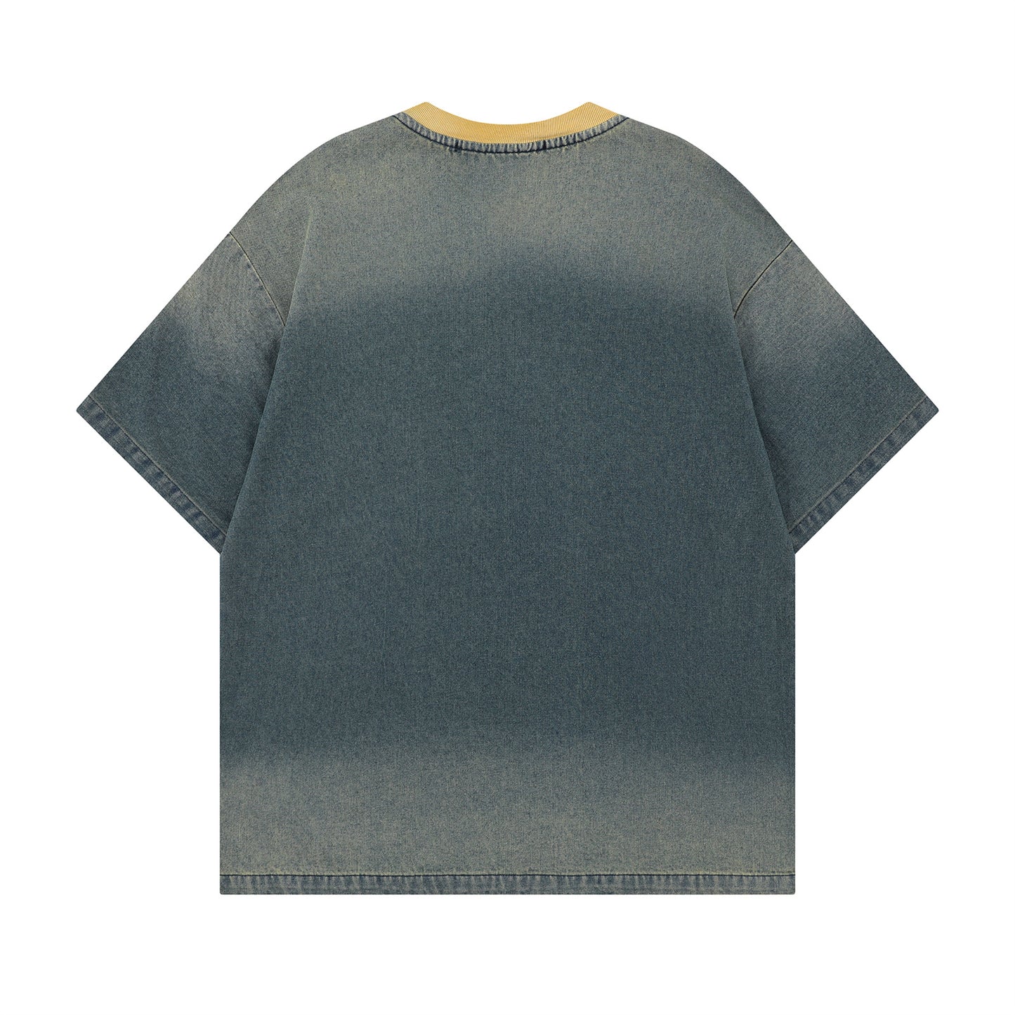 𝕃oose 𝔽it ☞𝟤𝟢𝟤𝟧 ☜美式復古牛仔做舊1890刺繡風格男女中性 T-Shirt寬版上衣 TH508