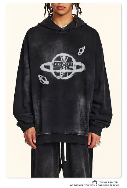 ♛𝔽𝕦𝕤𝕚𝕠𝕟 𝔽𝕠𝕔𝕦𝕤 ♛2025秋冬高磅復古水洗印花帽T  574