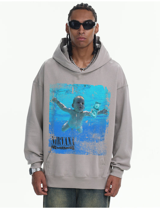 ♛𝔽𝕦𝕤𝕚𝕠𝕟 𝔽𝕠𝕔𝕦𝕤 ♛410G重磅水洗美式復古連帽大學T  FZ-2