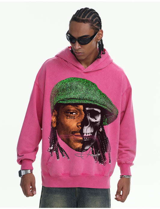 ♛𝔽𝕦𝕤𝕚𝕠𝕟 𝔽𝕠𝕔𝕦𝕤 ♛410G重磅水洗美式復古連帽大學T  FZ-77