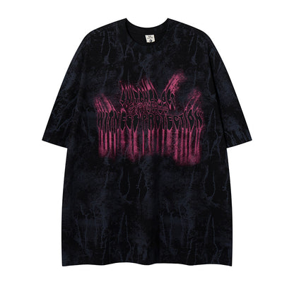 𝕃oose 𝔽it ☞𝟤𝟢𝟤𝟧 ☜美式復古設計感字母風格男女中性 T-Shirt寬版上衣 YL28