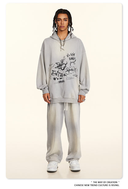 ♛𝔽𝕦𝕤𝕚𝕠𝕟 𝔽𝕠𝕔𝕦𝕤 ♛2025秋冬高磅復古水洗印花帽T 572