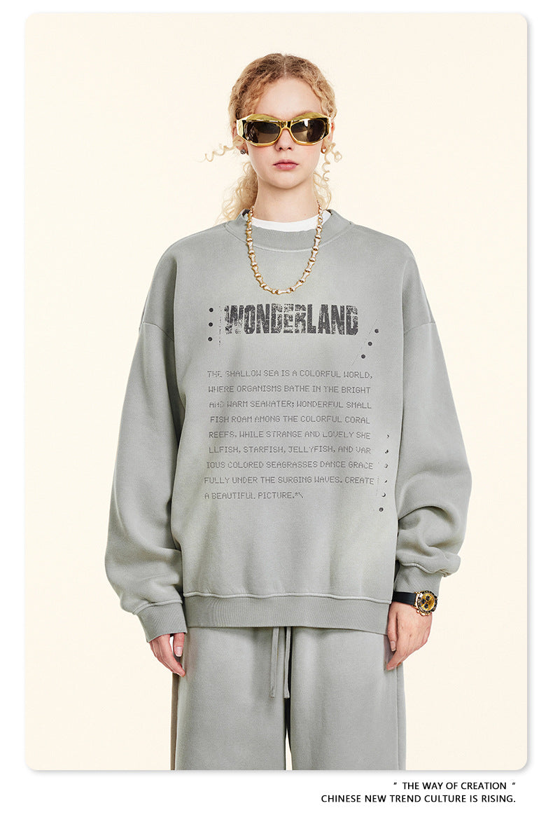 ♛𝔽𝕦𝕤𝕚𝕠𝕟 𝔽𝕠𝕔𝕦𝕤 ♛2025秋冬高磅復古水洗印花帽T B-10