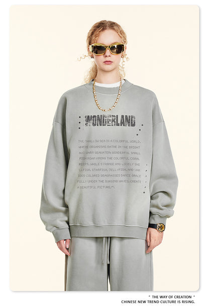 ♛𝔽𝕦𝕤𝕚𝕠𝕟 𝔽𝕠𝕔𝕦𝕤 ♛2025秋冬高磅復古水洗印花帽T B-10