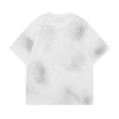 𝕃oose 𝔽it ☞𝟤𝟢𝟤𝟧 ☜美式復古抽象印花圓領寬版上衣T-46