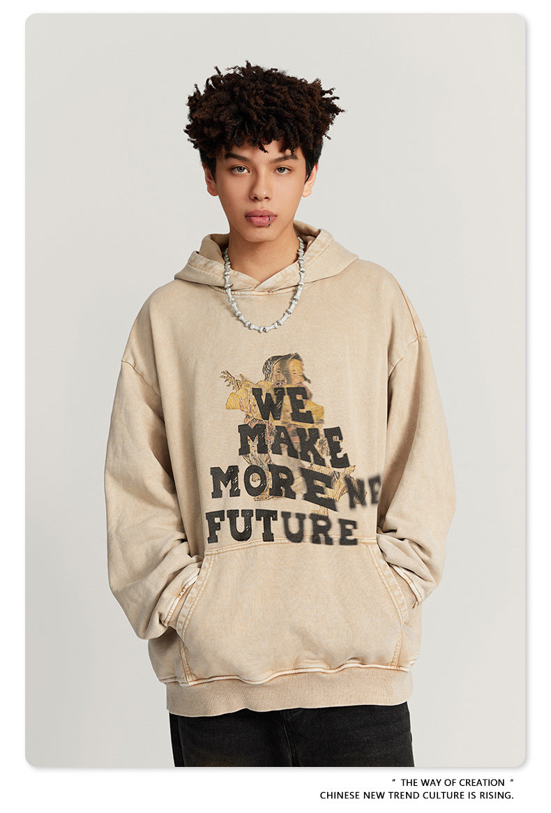 ♛𝔽𝕦𝕤𝕚𝕠𝕟 𝔽𝕠𝕔𝕦𝕤 ♛2025秋冬重磅硬挺水洗印花帽T G-15