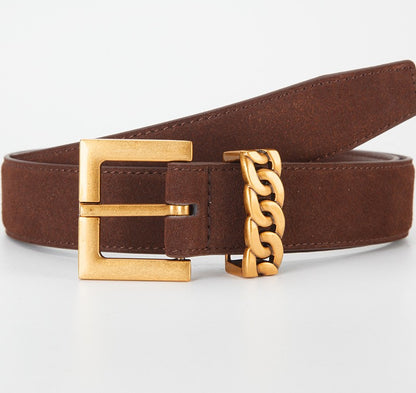 𝗕𝗘𝗟𝗧復古女款合金扣真皮簡約腰帶款 11