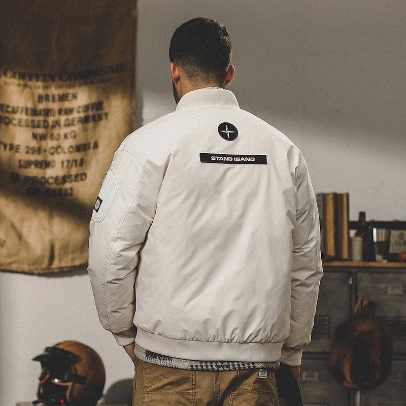 snɔoɟ uoı̣snɟ - 短款羽绒服冬季防風防水保暖美式飛行員夾克外套 FG-245