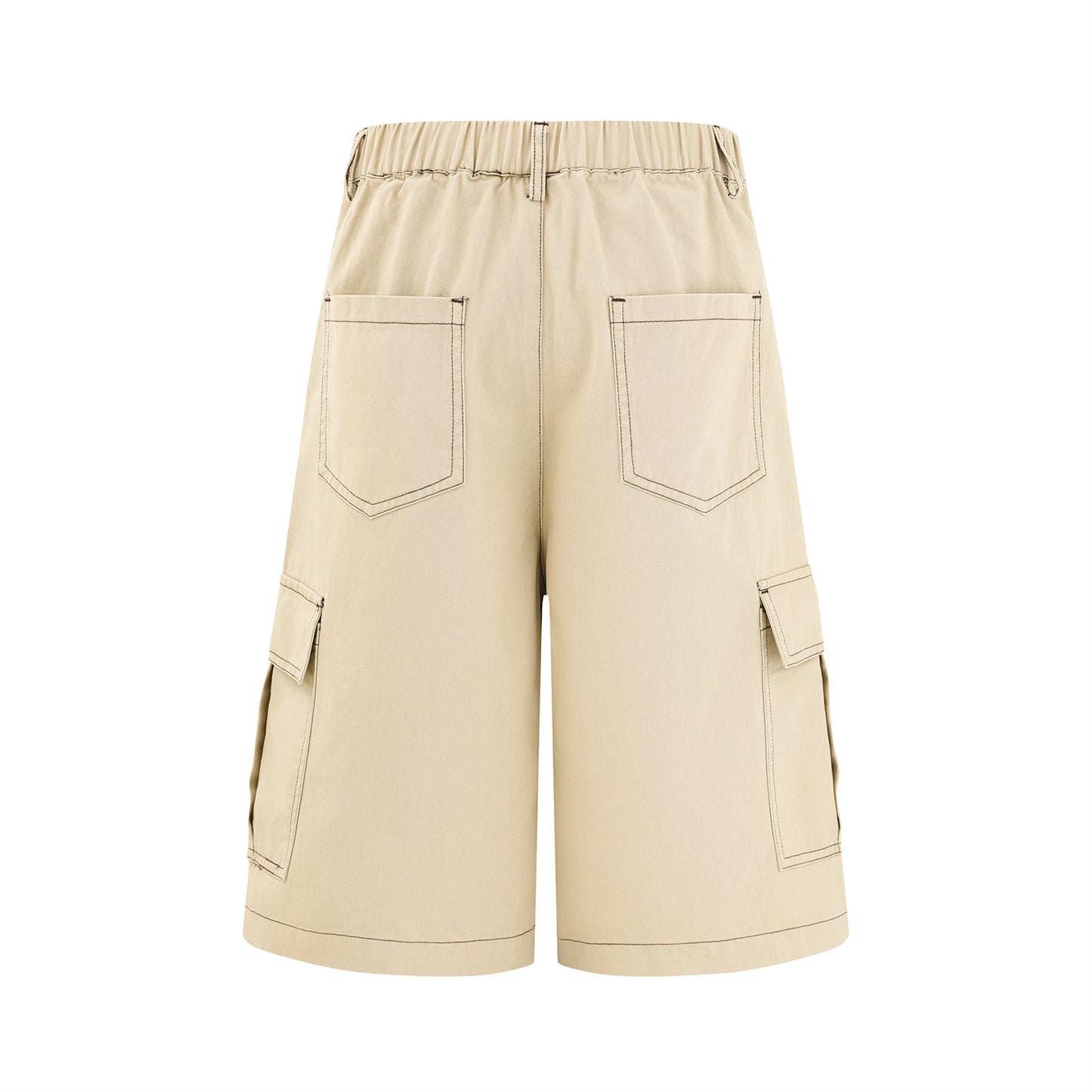 𖥟𝕽𝖊𝖑𝖆𝖝𝖊𝖉 𝖋𝖎𝖙  ☞美式復古小狗掛飾多口袋七分褲C-31