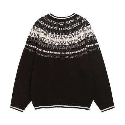 ⓀⓃⒾⓉ𒉽2025秋冬民族風圓領針織 K-70