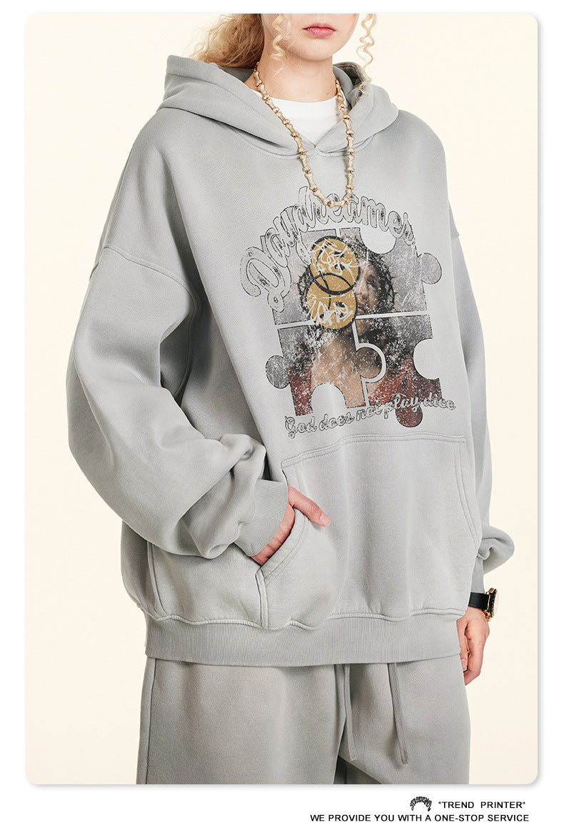 ♛𝔽𝕦𝕤𝕚𝕠𝕟 𝔽𝕠𝕔𝕦𝕤 ♛2025秋冬高磅復古水洗印花帽T B-68