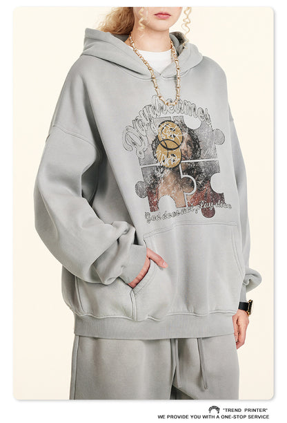 ♛𝔽𝕦𝕤𝕚𝕠𝕟 𝔽𝕠𝕔𝕦𝕤 ♛2025秋冬高磅復古水洗印花帽T B-68