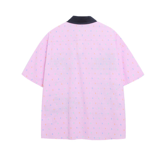 𝕃oose 𝔽it ☞𝟤𝟢𝟤𝟧 ☜美式復古可愛動物圖短袖寬鬆襯衫 IN-652