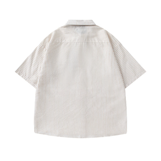 𝕃oose 𝔽it ☞𝟤𝟢𝟤𝟧 ☜領帶系列復古學院風條紋休閒襯衫 RF-72