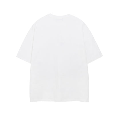 𝕃oose 𝔽it ☞𝟤𝟢𝟤𝟧 ☜美式復古印花字母圓領寬版上衣MT-1