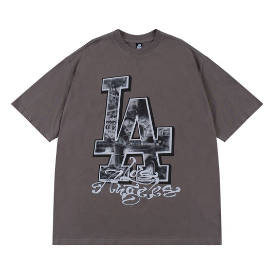 𝔽𝕦𝕤𝕚𝕠𝕟 𝔽𝕠𝕔𝕦𝕤 -ᴄʜɪᴄᴀɴᴏ♠︎悍匪♠︎美式大碼西海岸嘻哈hiphop重磅LA洛杉矶印花chicano風格短袖T恤