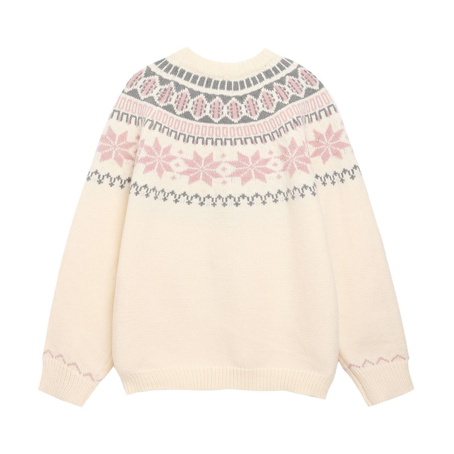 ⓀⓃⒾⓉ𒉽2025秋冬民族風圓領針織 K-75