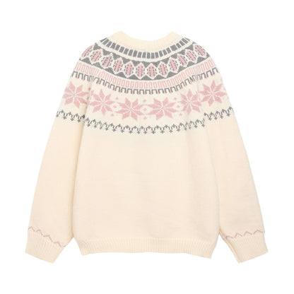 ⓀⓃⒾⓉ𒉽2025秋冬民族風圓領針織 K-75