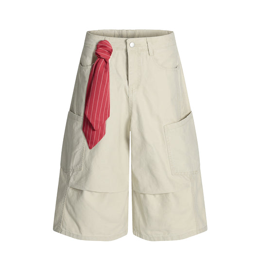 𖥟𝕽𝖊𝖑𝖆𝖝𝖊𝖉 𝖋𝖎𝖙  ☞美式復古工裝七分褲G-51