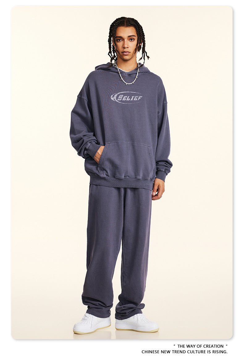 ♛𝔽𝕦𝕤𝕚𝕠𝕟 𝔽𝕠𝕔𝕦𝕤 ♛2025秋冬高磅復古水洗印花帽T 5-88