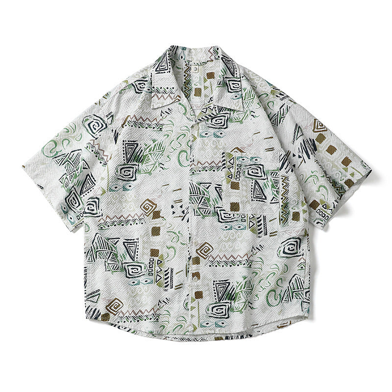 𝕃oose 𝔽it ☞𝟤𝟢𝟤𝟧 ☜日式古著民族風休閒寬鬆襯衫	 PZ-0