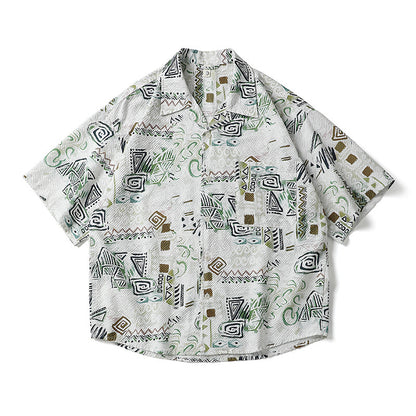 𝕃oose 𝔽it ☞𝟤𝟢𝟤𝟧 ☜日式古著民族風休閒寬鬆襯衫	 PZ-0