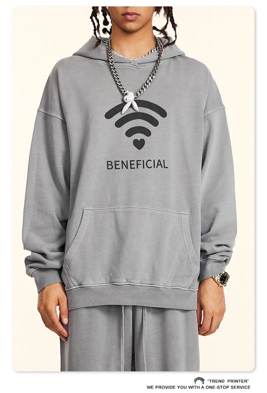 ♛𝔽𝕦𝕤𝕚𝕠𝕟 𝔽𝕠𝕔𝕦𝕤 ♛2025秋冬高磅復古水洗印花帽T 5-67