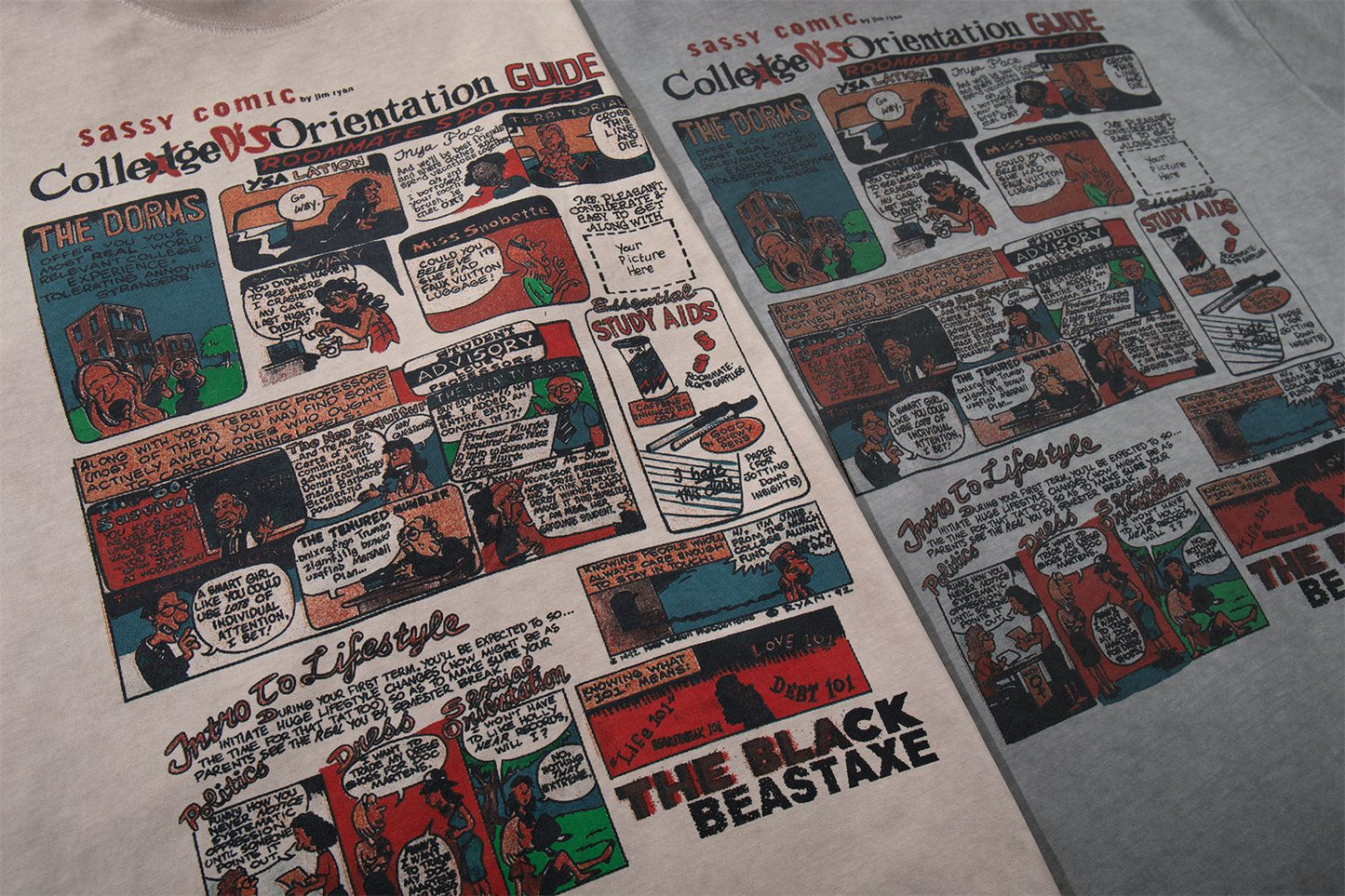 𝕃oose 𝔽it ☞𝟤𝟢𝟤𝟧 ☜美式復古卡通印花圓領男女中性 T-Shirt寬版上衣 AX-57