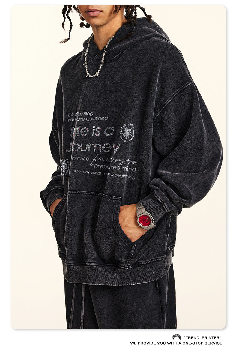 ♛𝔽𝕦𝕤𝕚𝕠𝕟 𝔽𝕠𝕔𝕦𝕤 ♛2025秋冬高磅復古水洗印花帽T 5-62